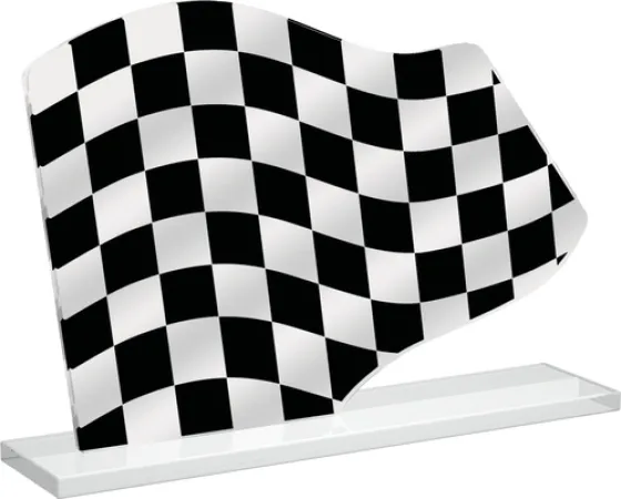 Skleněná trofej CR20205 Výška cm: 10,5, Šířka cm: 15