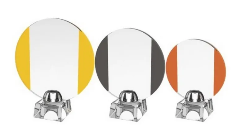 Skleněná trofej CR4025 Výška cm: 13, stříbro