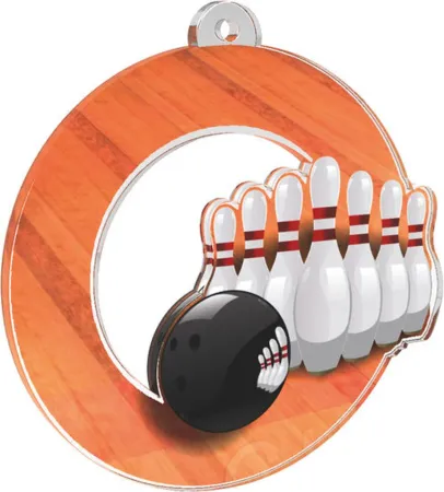 Akrylátová medaile MDA0010M32 | Bowling Stuha: ST10, MD průměr: 7