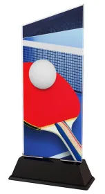 Akrylátová trofej CAS0144 | Stolní tenis Výška cm: 19