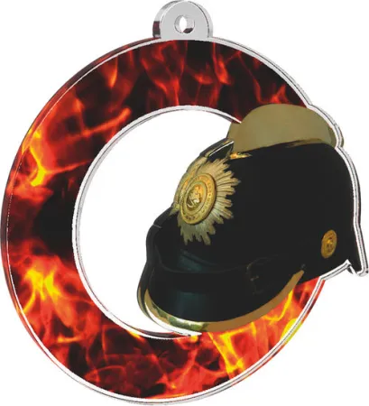 Akrylátová medaile MDA0010M37 | Hasiči Stuha: ST5, MD průměr: 5
