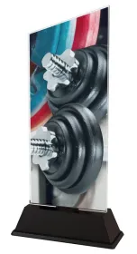 Akrylátová trofej CAS0176 | Vzpírání Výška cm: 21,5