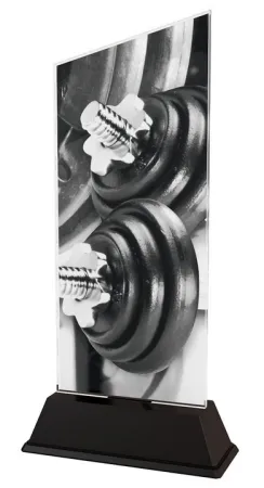 Akrylátová trofej CAS0178 | Vzpírání Výška cm: 21,5