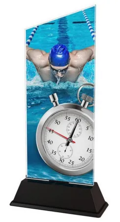 Akrylátová trofej CAS0208 | Plavání Výška cm: 16,5