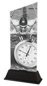 Akrylátová trofej CAS0210 | Plavání Výška cm: 21,5