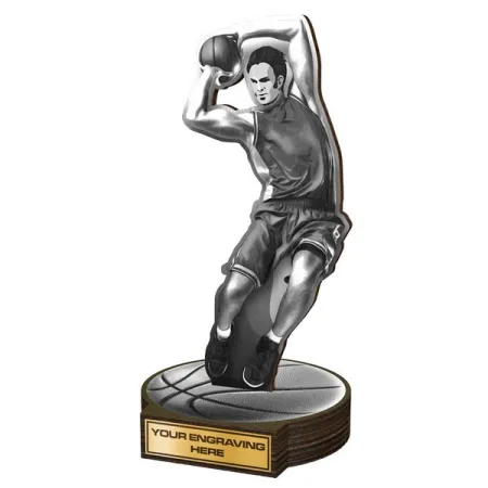 Dřevěná plaketa RWR008 | Basketball Výška cm: 16