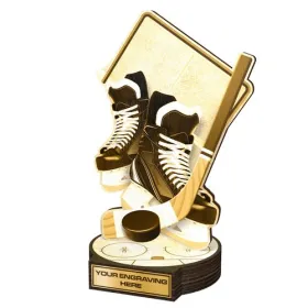 Dřevěná plaketa RWR022 | Hokej Výška cm: 16