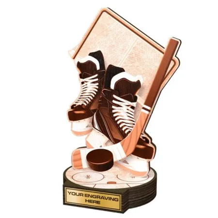 Dřevěná plaketa RWR024 | Hokej Výška cm: 16