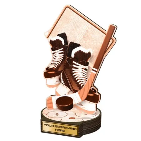 Dřevěná plaketa RWR024 | Hokej Výška cm: 16