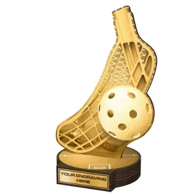 Dřevěná plaketa RWR028 | Florbal Výška cm: 19