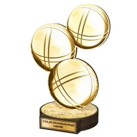 Dřevěná plaketa RWR034 | Petanque Výška cm: 19