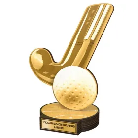 Dřevěná plaketa RWR043 | Pozemní hokej Výška cm: 25