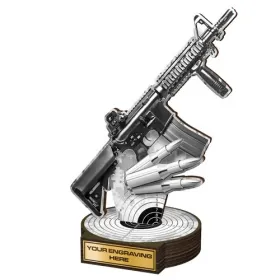 Dřevěná plaketa RWR075 | Střelba Výška cm: 25