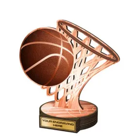 Dřevěná plaketa RWR115 | Basketball Výška cm: 25