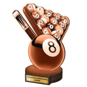 Dřevěná plaketa RWR169 | Biliard Výška cm: 22