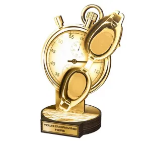 Dřevěná plaketa RWR170 | Plavání Výška cm: 22