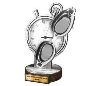 Dřevěná plaketa RWR171 | Plavání Výška cm: 22