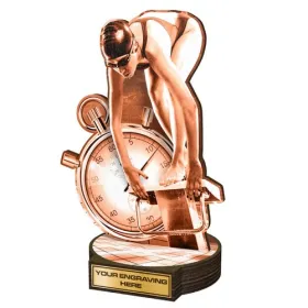 Dřevěná plaketa RWR178 | Plavání Výška cm: 25