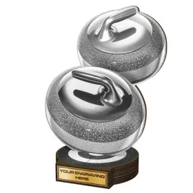 Dřevěná plaketa RWR201 | Curling Výška cm: 22