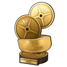 Dřevěná plaketa RWR233 | Vzpírání Výška cm: 19