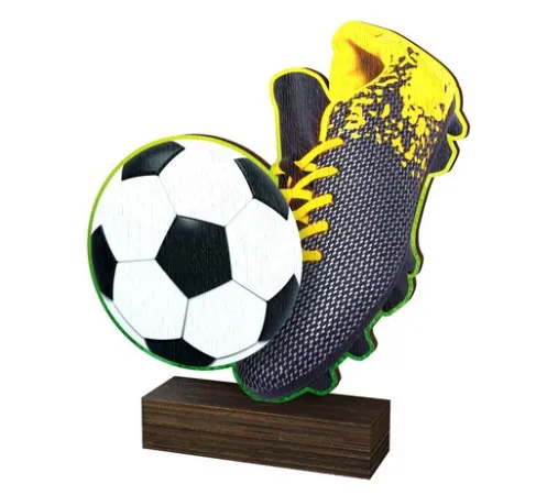 Dřevěná plaketa WF006 | Fotbal Výška cm: 13,5
