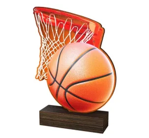 Dřevěná plaketa WF018 | Basketball Výška cm: 21,5