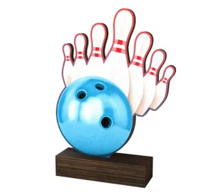 Dřevěná plaketa WF034 | Bowling Výška cm: 17,5