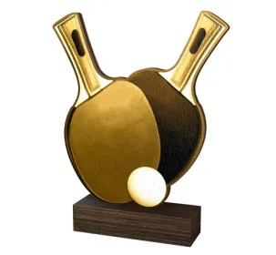 Dřevěná plaketa WF039 | Stolní tenis Výška cm: 17,5