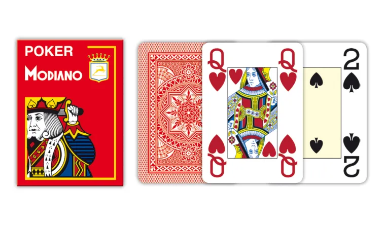 Modiano Texas Poker Size - 4 Jumbo Index - Profi plastové karty - oranžová