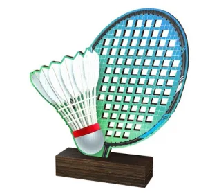 Dřevěná plaketa WF050 | Badminton Výška cm: 15,5