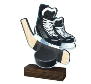 Dřevěná plaketa WF066 | Hokej Výška cm: 19,5