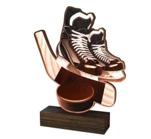 Dřevěná plaketa WF069 | Hokej Výška cm: 15,5