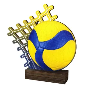 Dřevěná plaketa WF074 | Volejbal Výška cm: 19,5