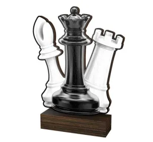 Dřevěná plaketa WF078 | Šachy Výška cm: 21,5