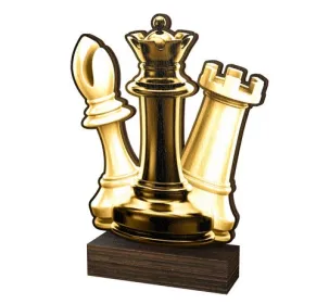 Dřevěná plaketa WF079 | Šachy Výška cm: 17,5