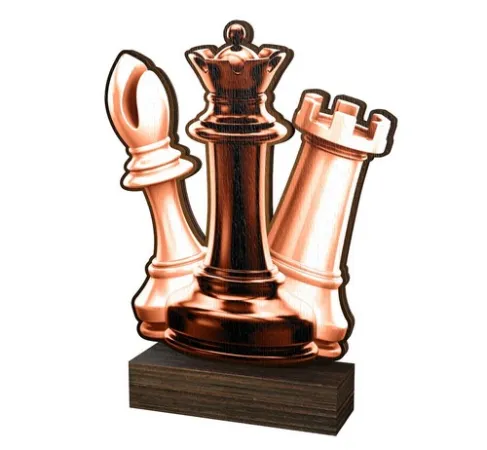 Dřevěná plaketa WF081 | Šachy Výška cm: 13,5