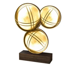 Dřevěná plaketa WF083 | Petanque Výška cm: 15,5