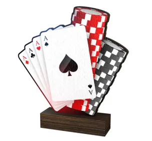 Dřevěná plaketa WF134 | Karty Výška cm: 15,5