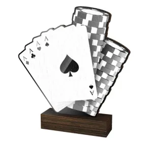 Dřevěná plaketa WF136 | Karty Výška cm: 15,5