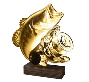 Dřevěná plaketa WF199 | Rybaření Výška cm: 19,5