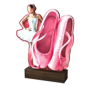 Dřevěná plaketa WF238 | Balet Výška cm: 19,5