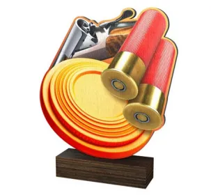 Dřevěná plaketa WF250 | Střelba Výška cm: 13,5