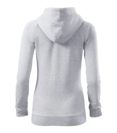 Mikina dámská Trendy Zipper 411 - S - světle šedý melír