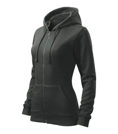 Mikina dámská Trendy Zipper 411 - M - tmavá břidlice
