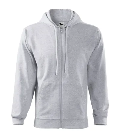 Mikina pánská Trendy Zipper 410 - 2XL - světle šedý melír