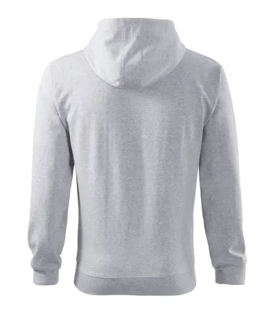 Mikina pánská Trendy Zipper 410 - 2XL - světle šedý melír