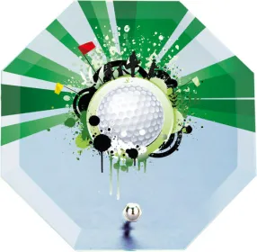 Skleněná trofej s potiskem CRP0002M32 | Golf Výška cm: 15