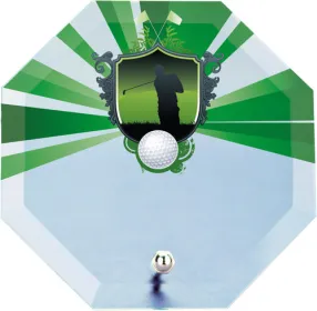 Skleněná trofej s potiskem CRP0002M33 | Golf Výška cm: 10