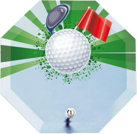 Skleněná trofej s potiskem CRP0002M31 | Golf Výška cm: 10