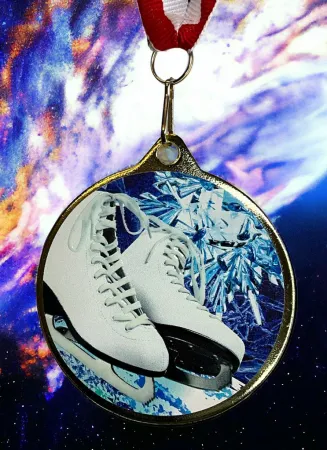 Medaile MDLMAXM34 | Krasobruslení Barva: stříbro, Stuha: ST2